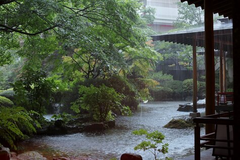 夢の季の風景から 7 30 雨の庭 最新情報 鬼怒川グランドホテル 夢の季 公式ホームページ